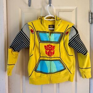 Kids Transformers zip up hoodie sweatshirt. Size 7.